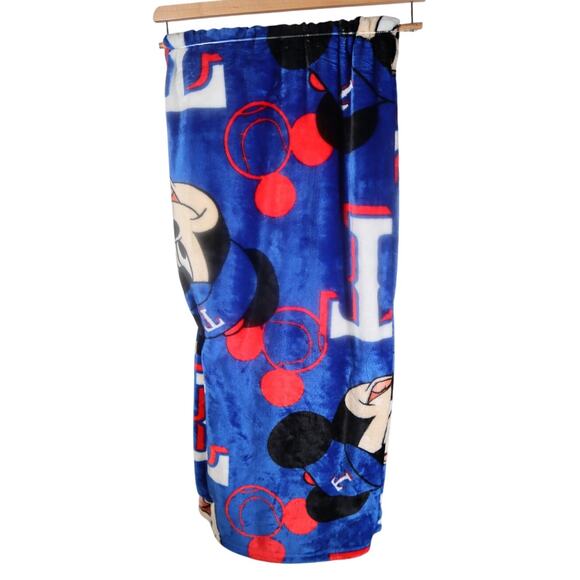 Texas Rangers Mickey Mouse MLB Cloud Throw Blanket 60x70 Plush - Picture 2 of 4